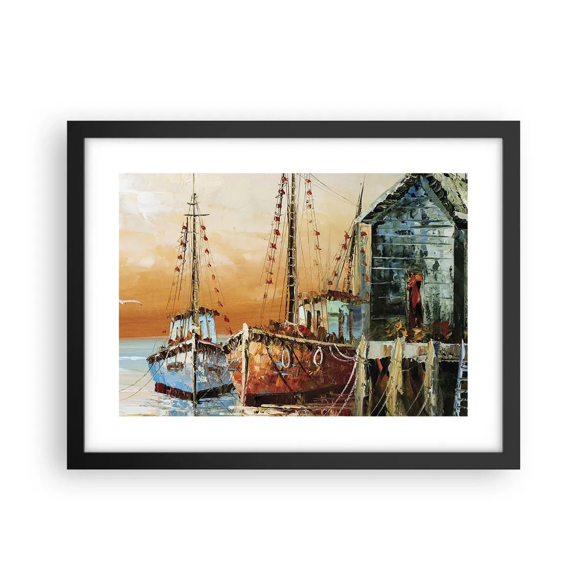 Poster in een zwarte lijst - Een vreedzame terugkeer - 40x30 cm