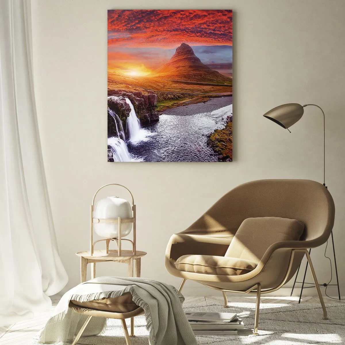 Schilderen op glas - Een zicht op Midden-aarde - 70x100 cm