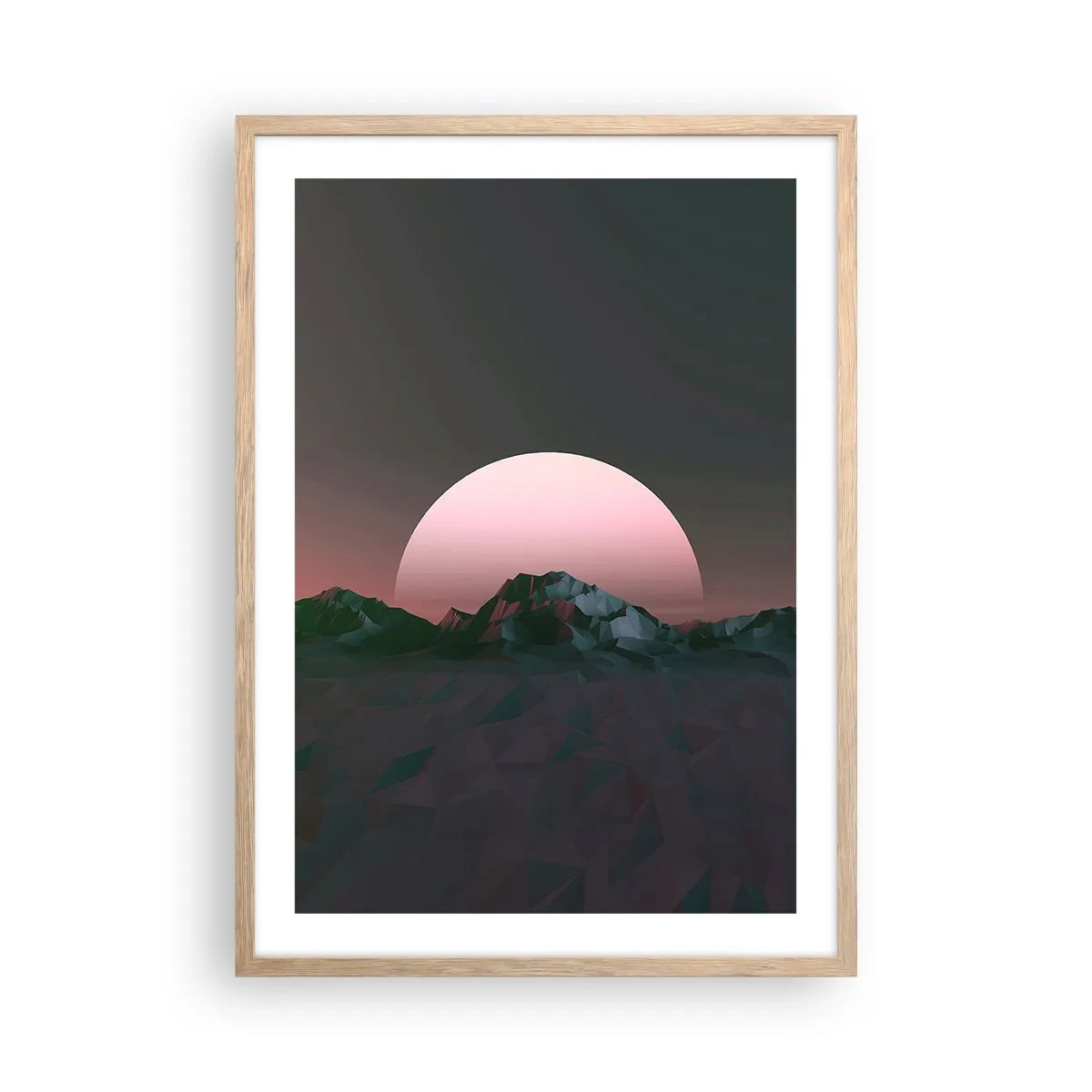 Een poster in een licht eiken lijst - In een naburig sterrenstelsel - 50x70 cm