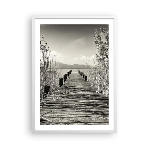 Poster in een witte lijst - In de stilte van het gras - 50x70 cm