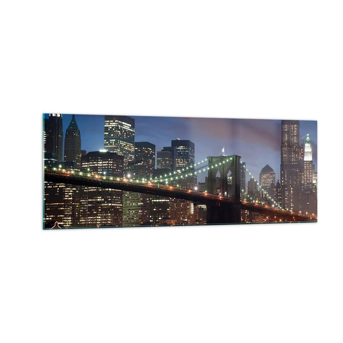 Schilderen op glas - Gloeiende nacht - 140x50 cm