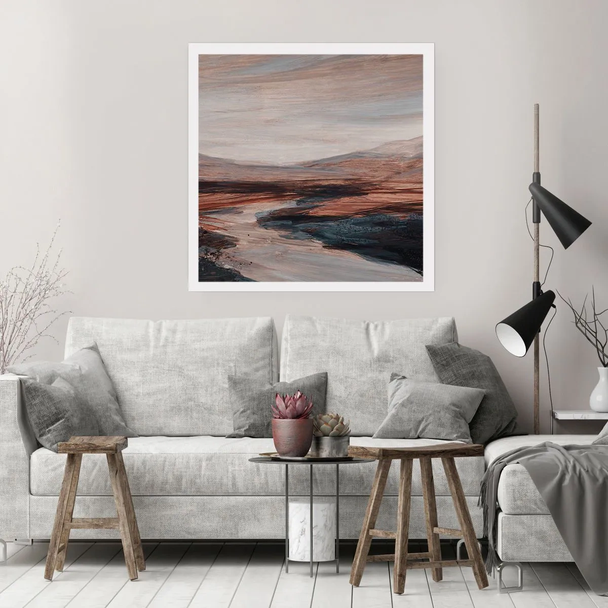 Poster - Een rustige vallei - 30x30 cm