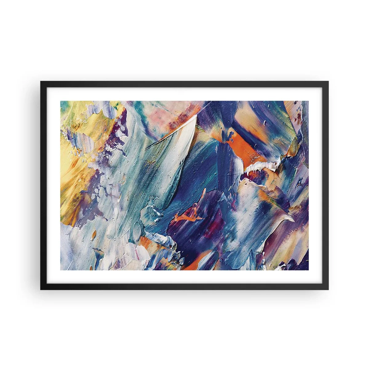 Poster in een zwarte lijst - Kleur verwarring - 70x50 cm