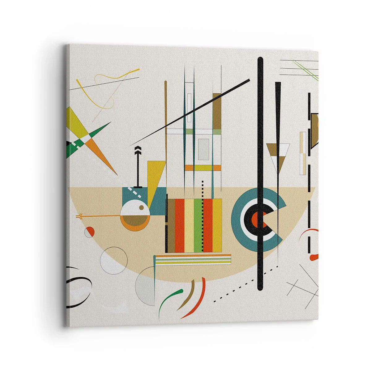 Schilderen op canvas - En de wereld lacht - 70x70 cm