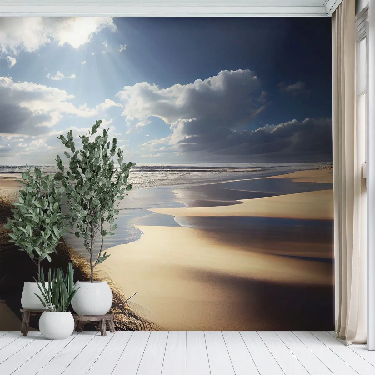 Fotobehang Premium Sand - Strand, wild strand - Strand, Zee, Duinen - 500x350 cm