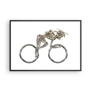 Poster in een zwarte lijst - Een prachtige machine - 100x70 cm