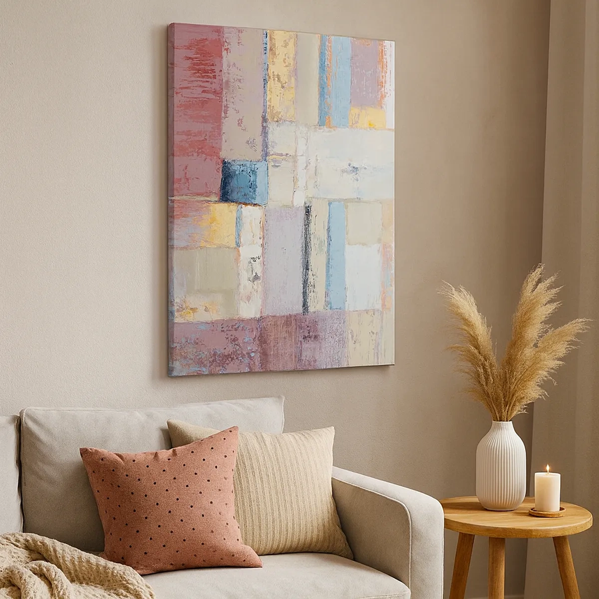 Schilderen op canvas - De rust van geometrie - 50x70 cm