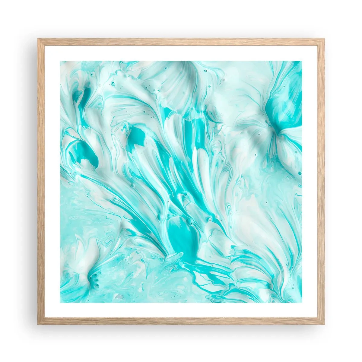 Een poster in een licht eiken lijst - Voor altijd samen - 60x60 cm