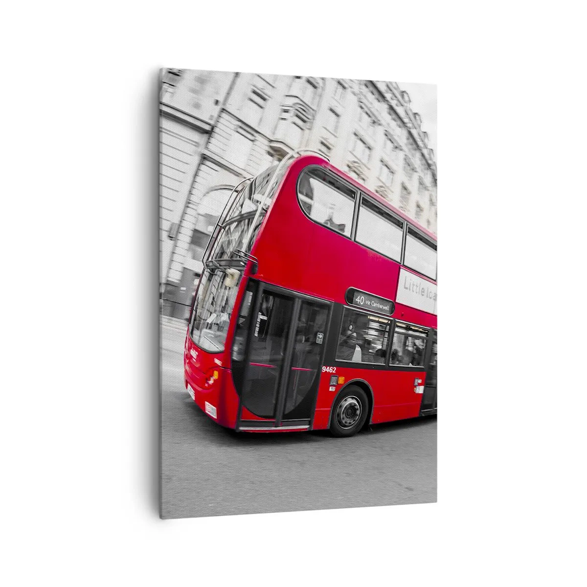 Schilderen op canvas - Londen traditioneel - by bus - 70x100 cm