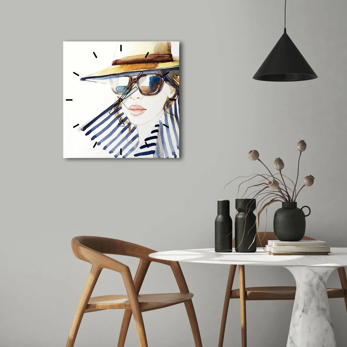 Wandklok - Klok - Florida heet u welkom! - 30x30 cm