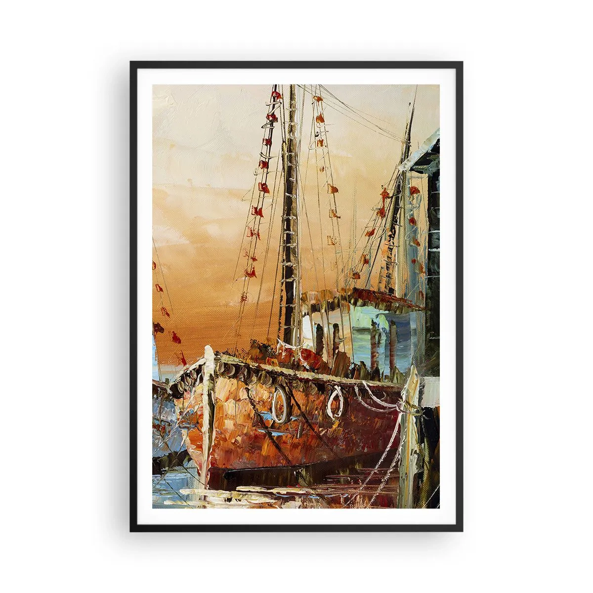 Poster in een zwarte lijst - Een vreedzame terugkeer - 70x100 cm