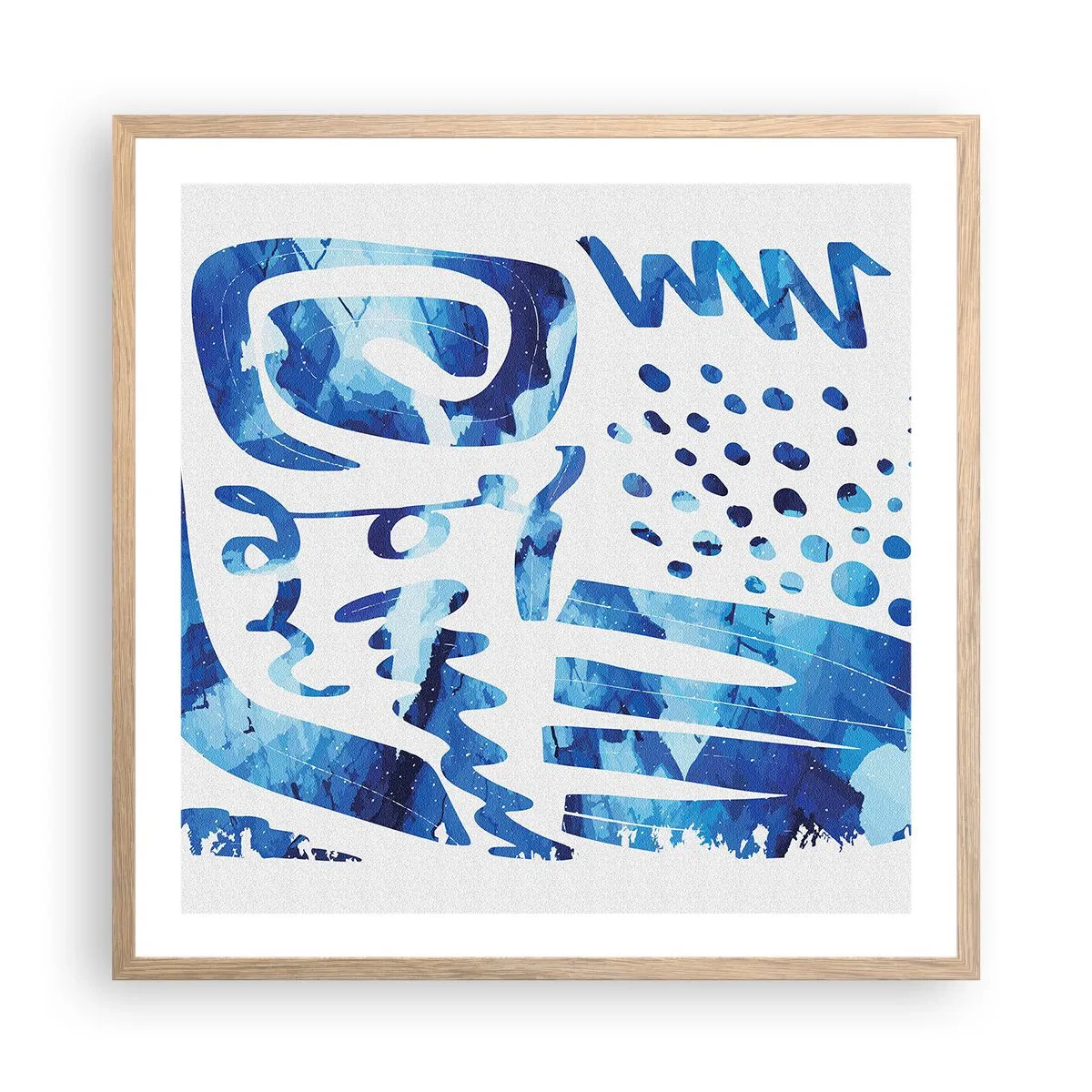 Een poster in een licht eiken lijst - Terug naar de wortels - 60x60 cm