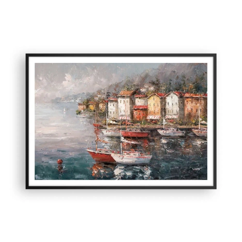 Poster in een zwarte lijst - Romantisch toevluchtsoord - 100x70 cm