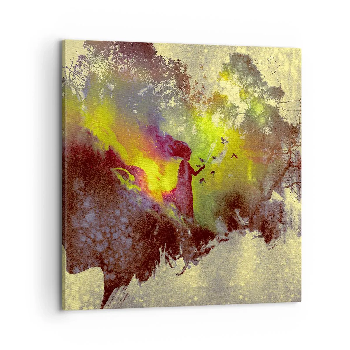 Schilderen op canvas - Moeder Natuur - 60x60 cm