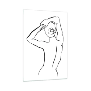 Schilderen op glas - Naakt in de ochtend - 70x100 cm