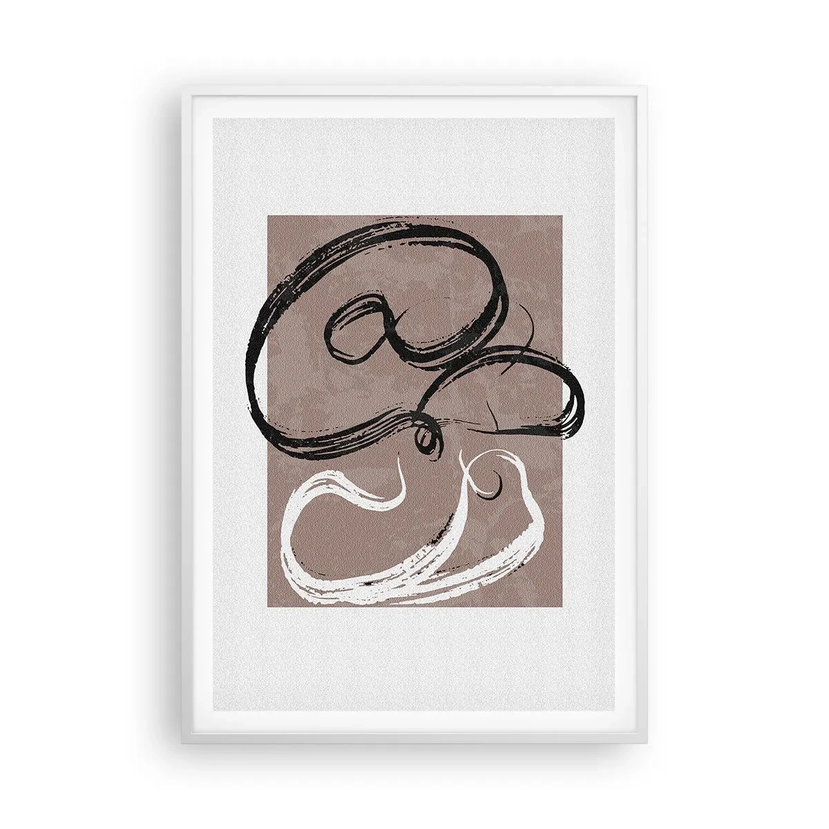 Poster in een witte lijst - Compositie – de zoektocht naar volheid - 70x100 cm