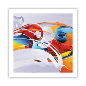 Poster - De dans van de elementen - 50x50 cm