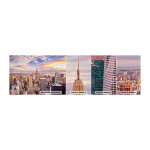 Fotobehang Staaltje Standard Eco - Reik alleen naar de wolken - Stad, New York, Architectuur - 100x30 cm
