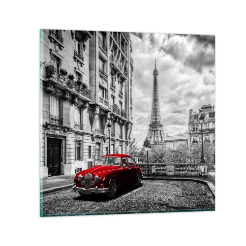 Schilderen op glas - Roofdier in de stad - 70x70 cm