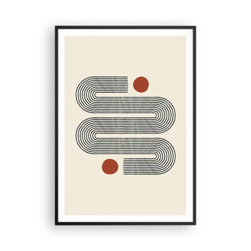 Poster in een zwarte lijst - Van het begin tot het eind - 70x100 cm