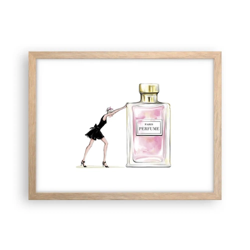 Een poster in een licht eiken lijst - De essentie van vrouwelijkheid - 40x30 cm