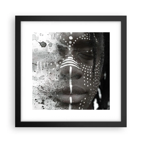 Poster in een zwarte lijst - Ontdek de oergeest - 30x30 cm