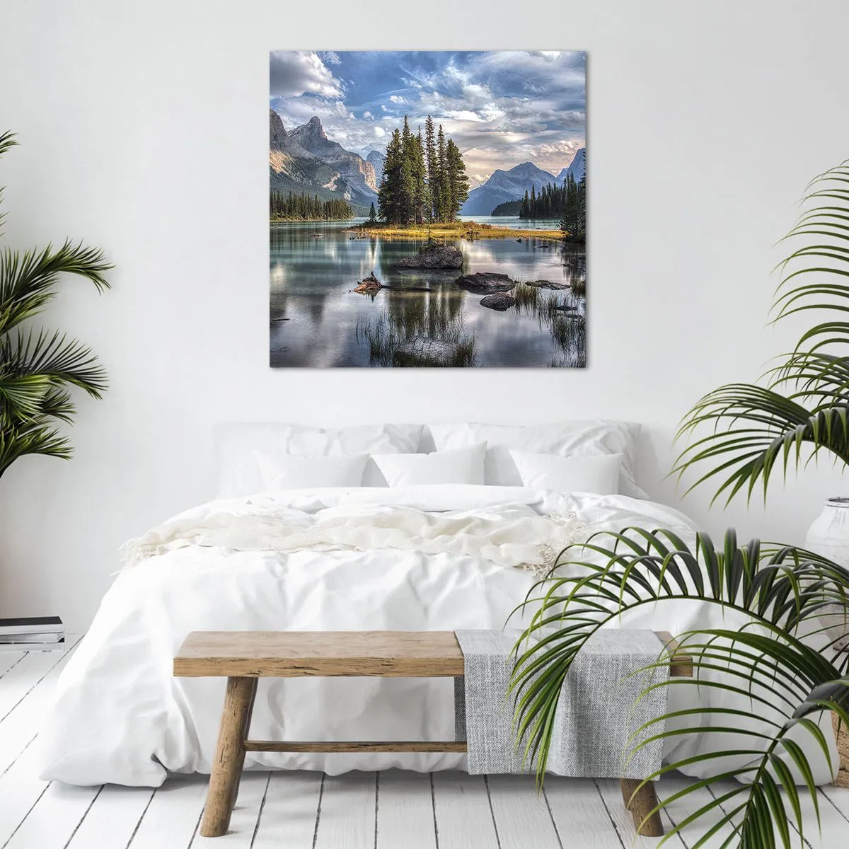 Schilderen op canvas - Aan het grote en schone water ... - 60x60 cm