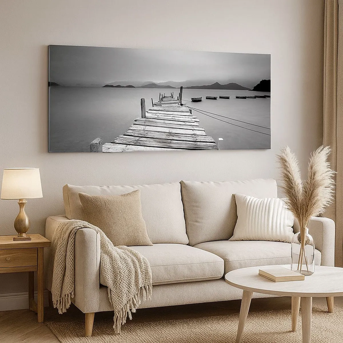 Schilderen op canvas - Achter bergen en zeeën - 100x40 cm