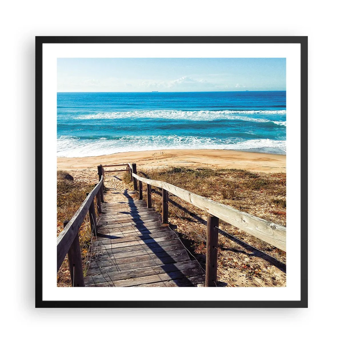 Poster in een zwarte lijst - Loop maar! - 60x60 cm