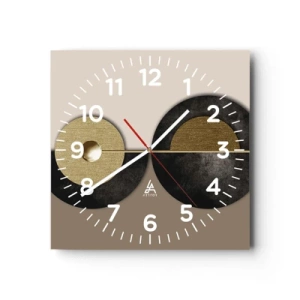 Wandklok - Klok - Variaties rond de cirkel - 40x40 cm