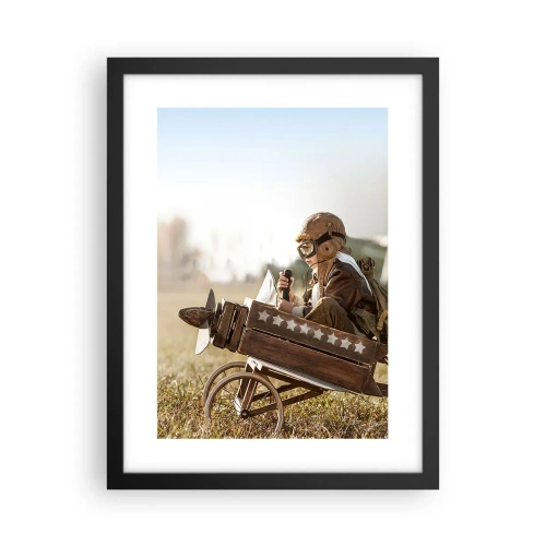 Poster in een zwarte lijst - Begin naar een droom - 30x40 cm