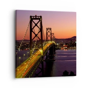 Schilderen op canvas - Violette avond - 30x30 cm