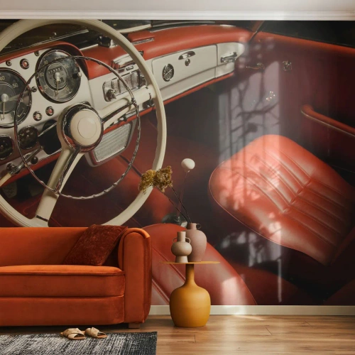 Fotobehang Premium Sand - Vintage luxe - Auto, Klassiek, Automobiel - 100x70 cm