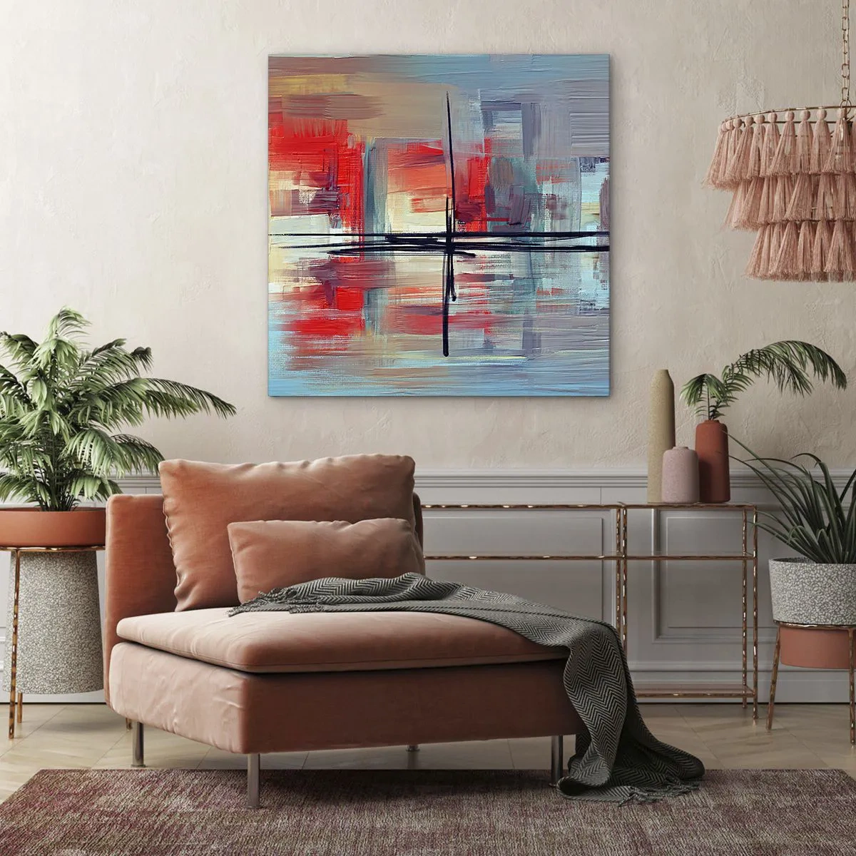 Schilderen op canvas - Een landschap in een onbekende dimensie - 60x60 cm