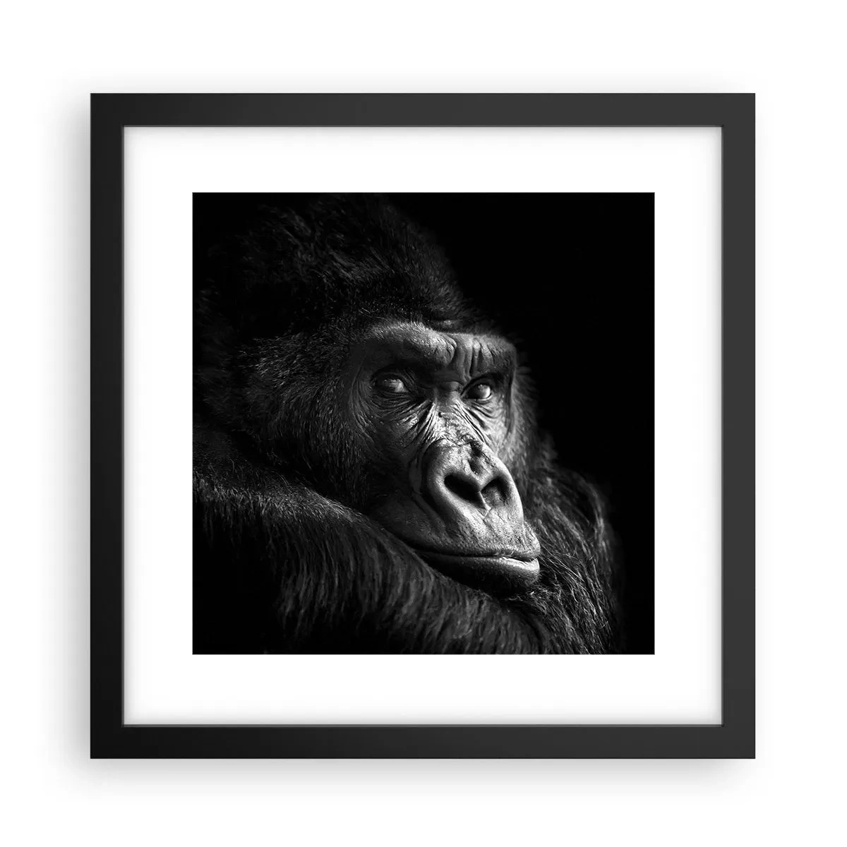 Poster in een zwarte lijst - En waar kijk je naar? - 30x30 cm
