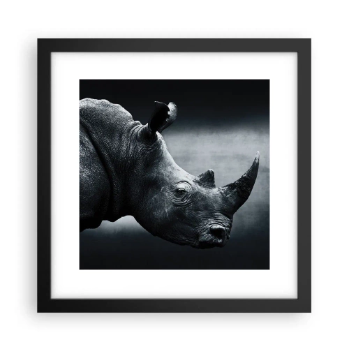 Poster in een zwarte lijst - Rechts profiel - 30x30 cm