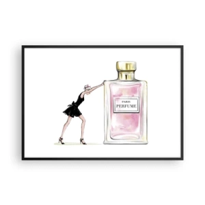 Poster in een zwarte lijst - De essentie van vrouwelijkheid - 100x70 cm