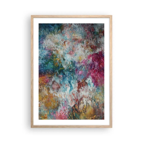 Een poster in een licht eiken lijst - Volledig in bloei - 50x70 cm