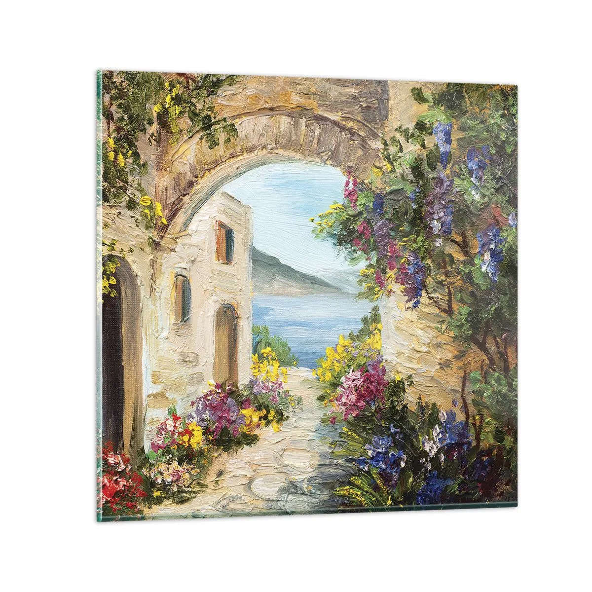Schilderen op glas - De charme van een kustprovincie - 70x70 cm