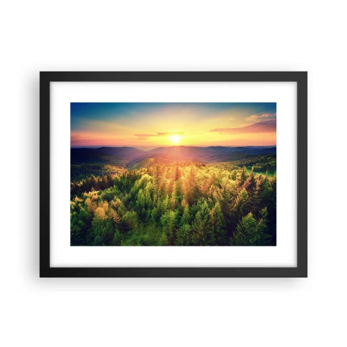 Poster in een zwarte lijst - Hoekpunten en topjes - 40x30 cm