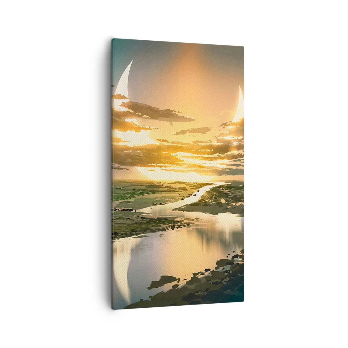 Schilderen op canvas - Ergens in een sterrenstelsel ver, ver weg - 55x100 cm