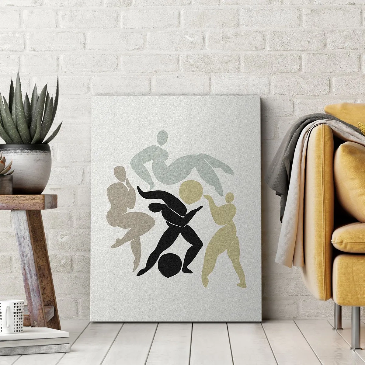 Schilderen op canvas - Beweging voor gezondheid en schoonheid - 45x80 cm