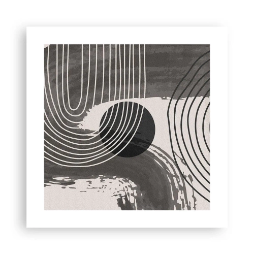 Poster - Het ovaal wint - 40x40 cm