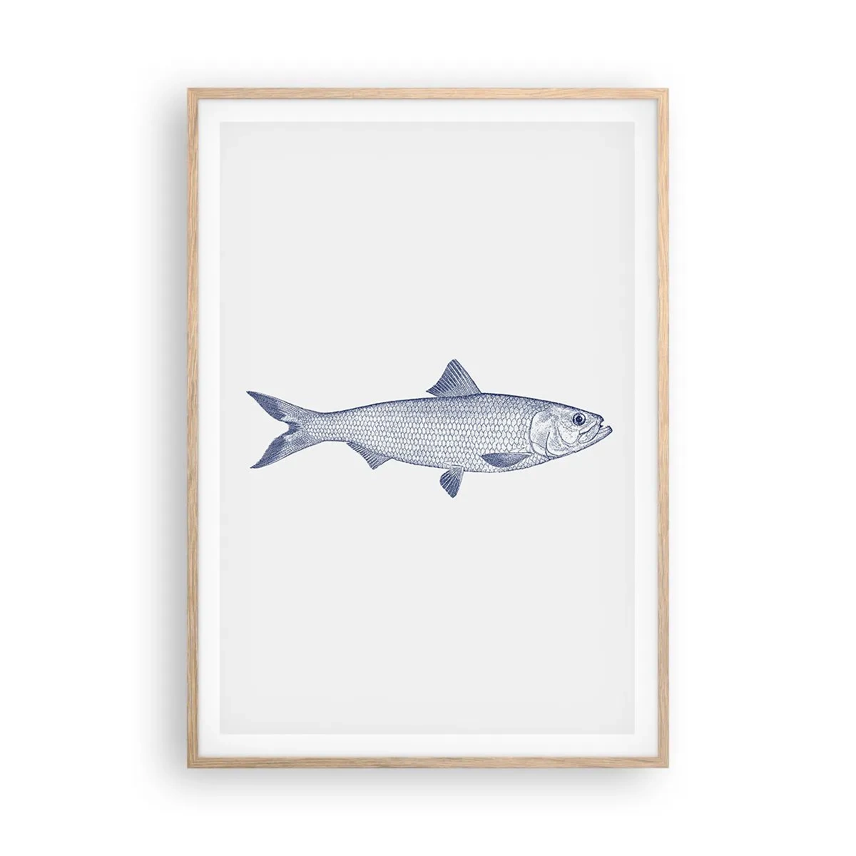 Een poster in een licht eiken lijst - Groeten uit de noordelijke zeeën - 70x100 cm