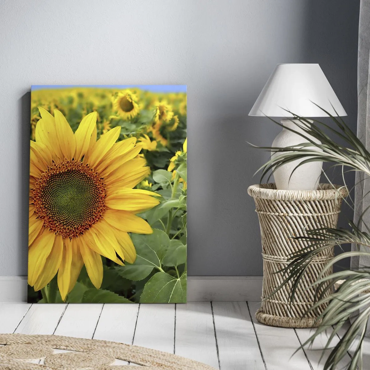 Schilderen op canvas - Honderden zonnen vlamden op - 50x70 cm