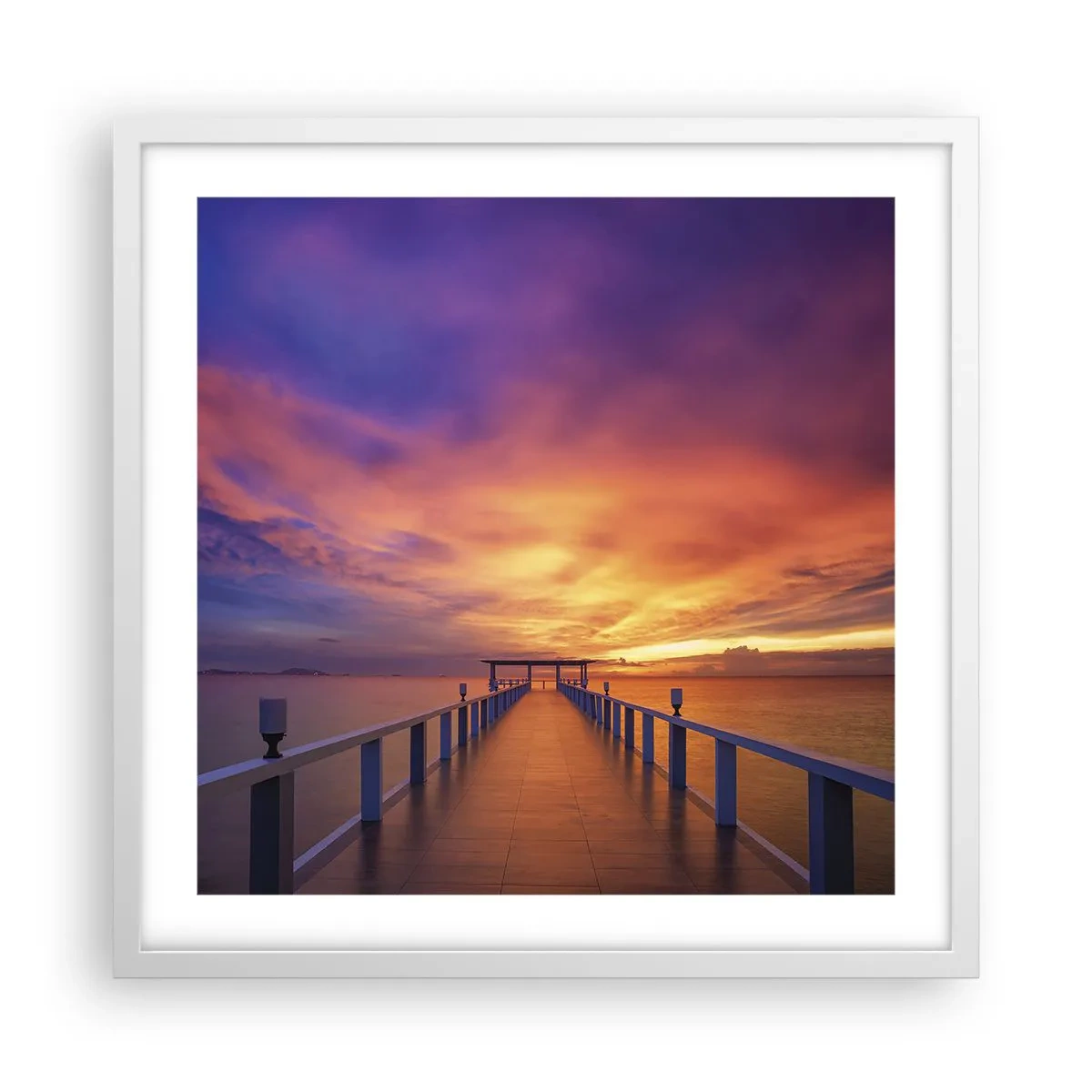 Poster in een witte lijst - Zonder einde - 50x50 cm