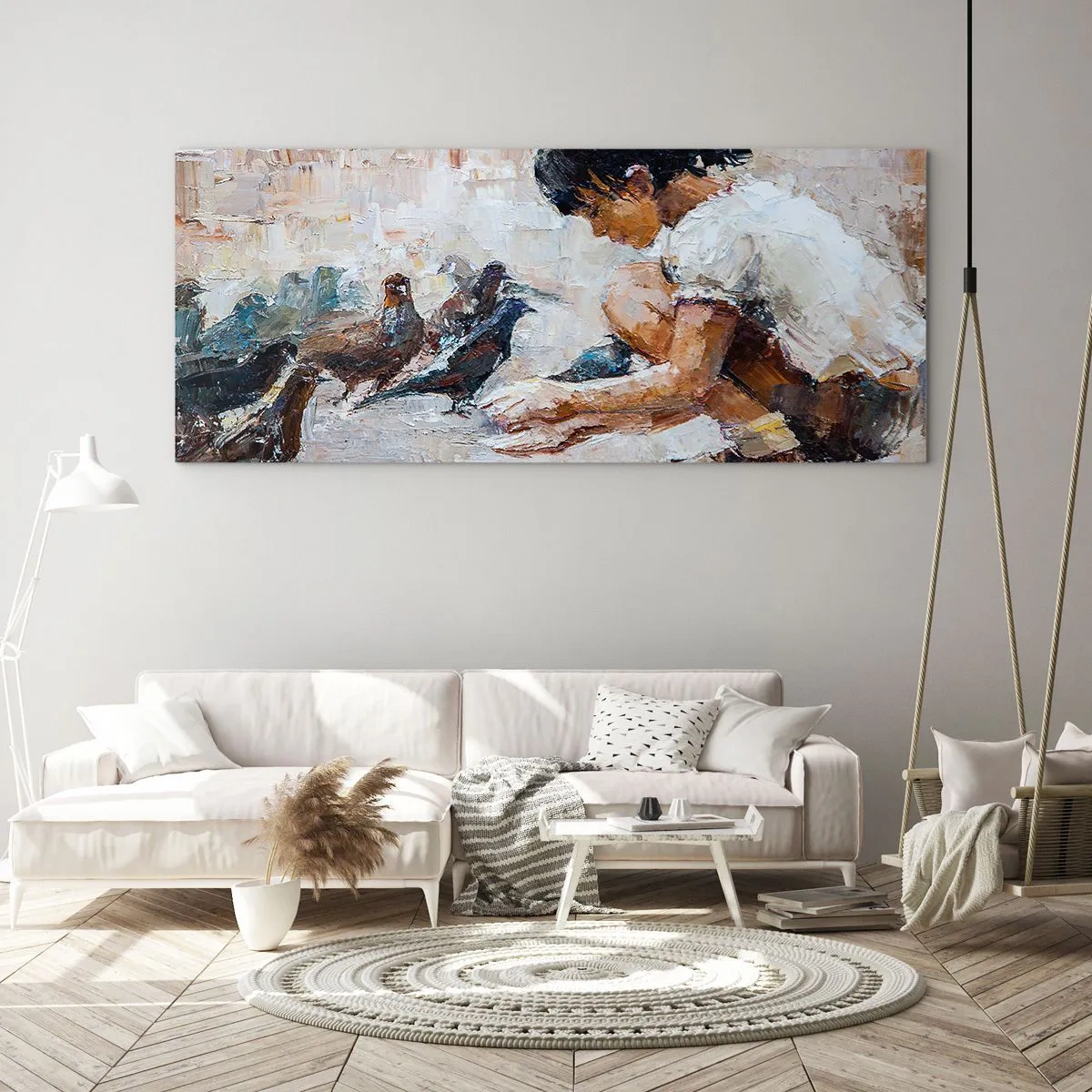 Schilderen op glas - De kleintjes en de leukste - 120x50 cm
