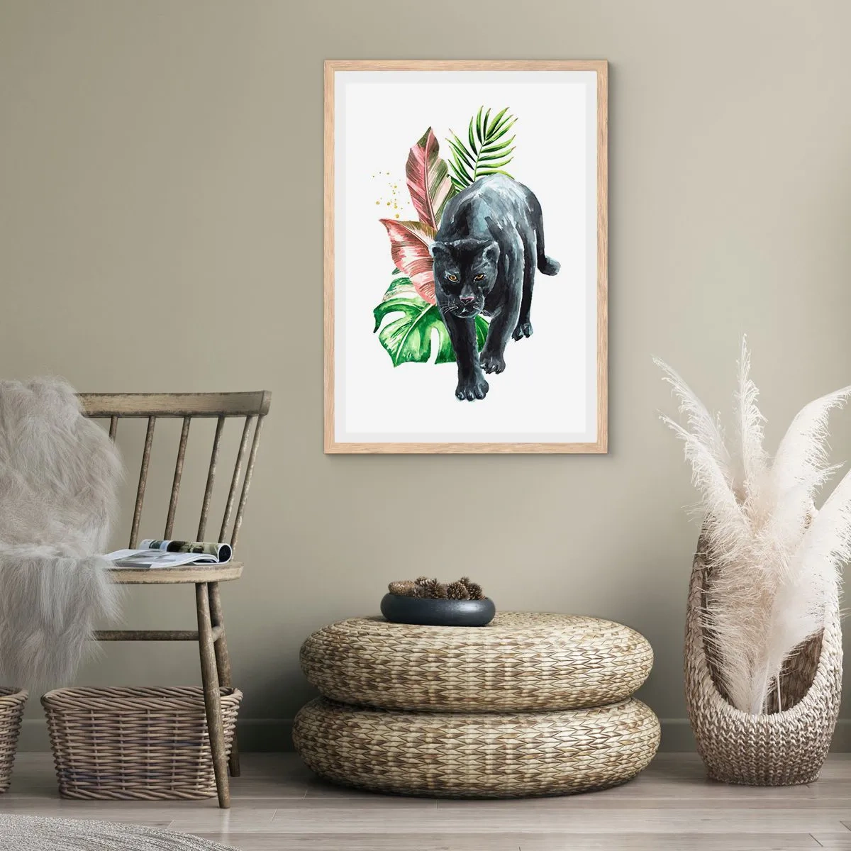 Een poster in een licht eiken lijst - Wilde van het hart - 30x40 cm