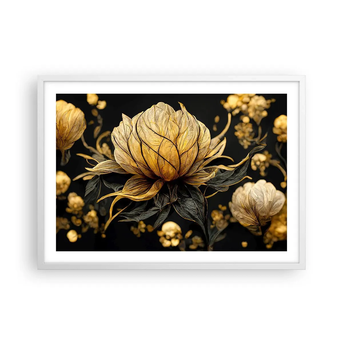 Poster in een witte lijst - Subtiele kwetsbaarheid - 70x50 cm