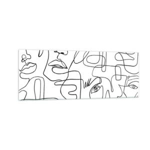 Schilderen op glas - In verwarde emoties - 140x50 cm